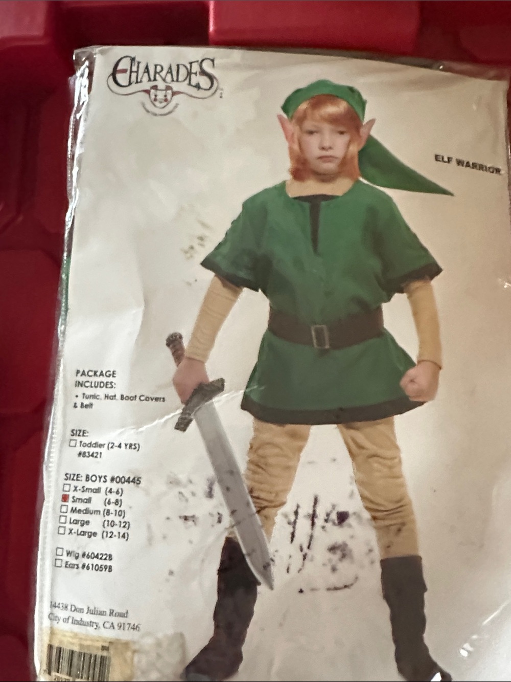 Kids Green Elf Warrior Costume
